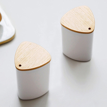 Nordic Creative Home Living Room Minimalist Restaurant Wood Portable Upscale Plastic Toothpick Box Silo Bottle Rind