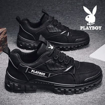 Floral Playboy Laureault boys shoes waterproof non-slip to work chefs kitchen special black mens casual leather shoes boomer shoes