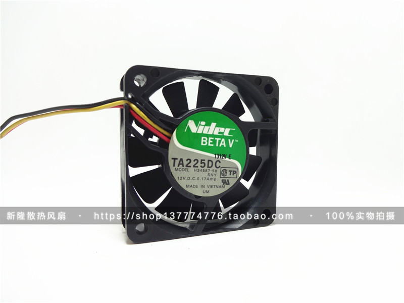 Original NIDEC TA225DC H34587-58 SNY 6015 6cm 12V 0 17A cooling fan