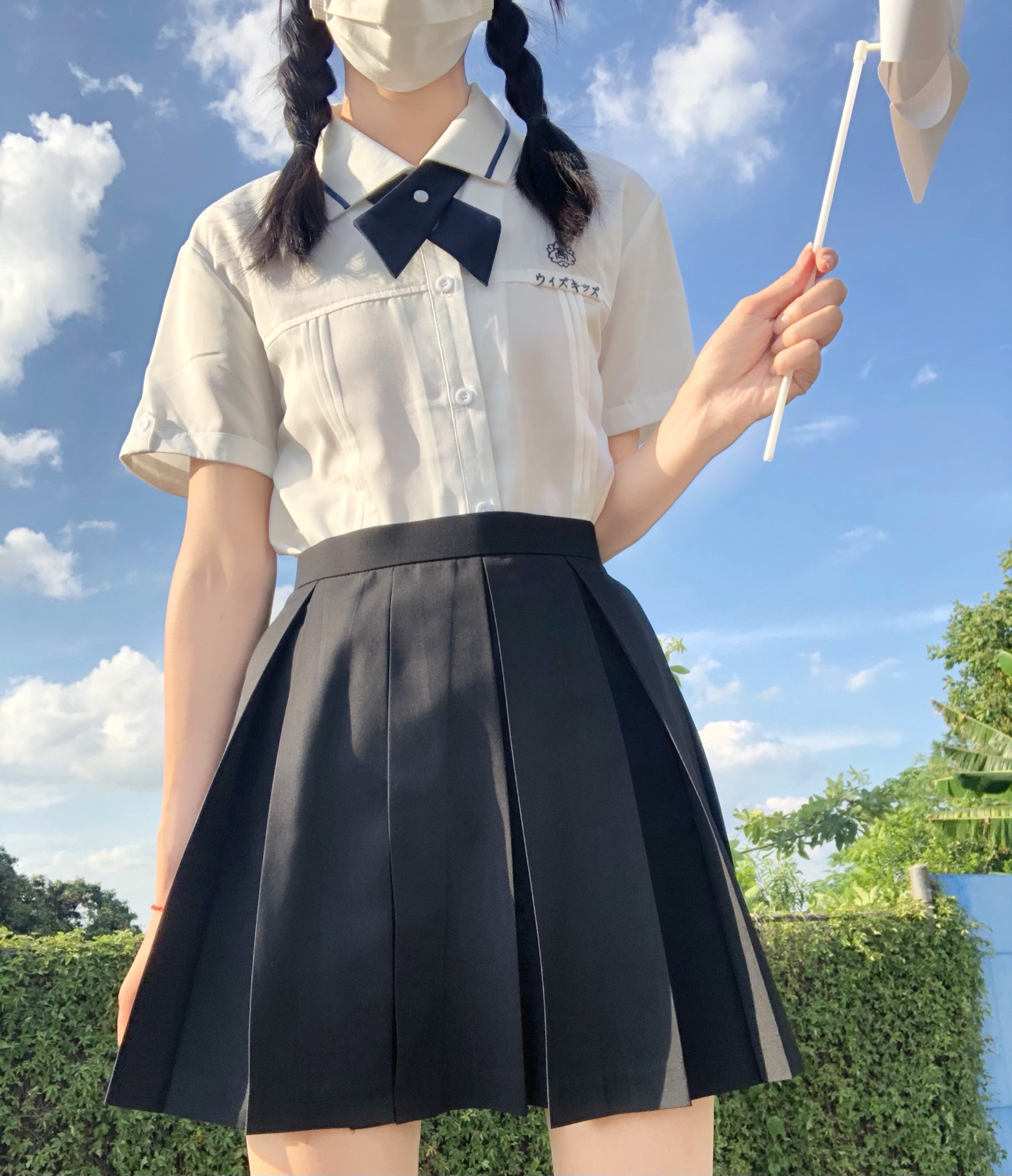 Eight Boxes Pleat Skirt JK Uniform Pure Color Half Body Dress Genuine school for Thai-style Uniforms Foundation College Funk Plexu Skirt