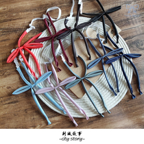 (Uniform No tie rope) solid color JK bow tie female accessories lazy Japanese lace bow graduation photo rope