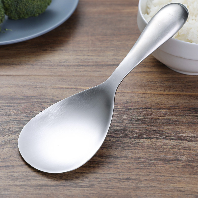 Rice spoon 304 stainless steel integrated meal Dining Hall Dining Hall with no stick long handle Shengrice with rice Meal Spoon