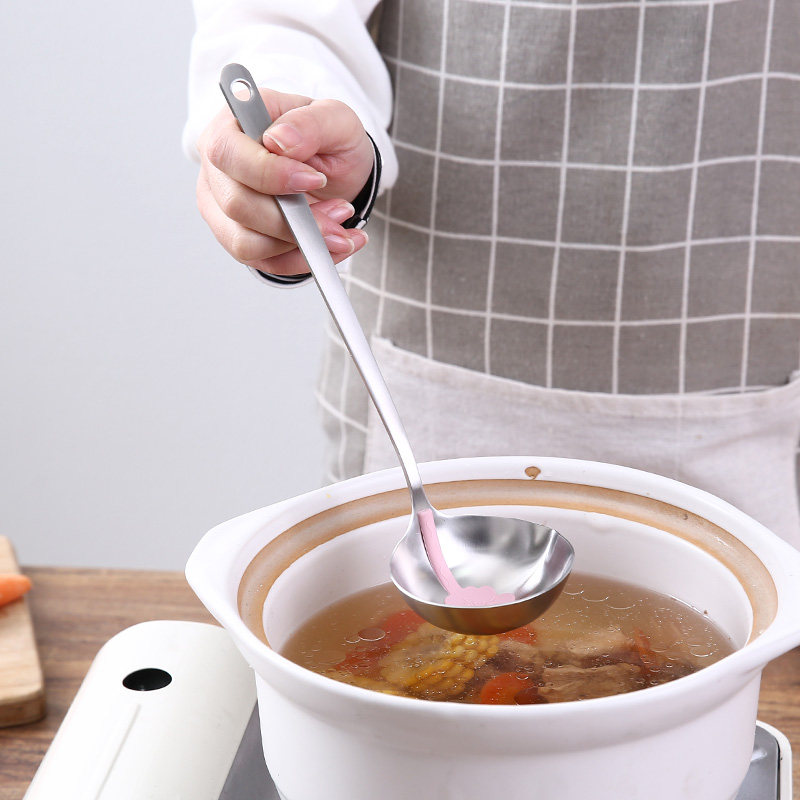 Oil-separating soup spoon sub 304 stainless steel filter leaking spoon Home drinking soup separating drain and greased fondue to oil deity