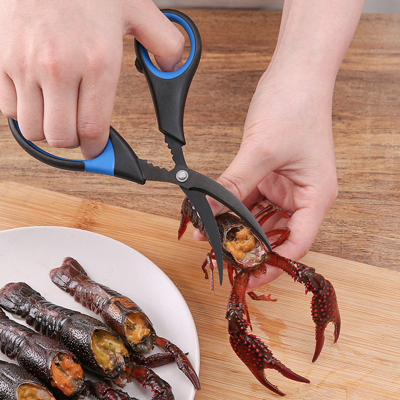 Sharp Mouth Scissors Handling Sizes Lobster Special Open Back To Shrimp Line Tools Eat Small Lobster Tail Crab Exfoliating God-Taobao