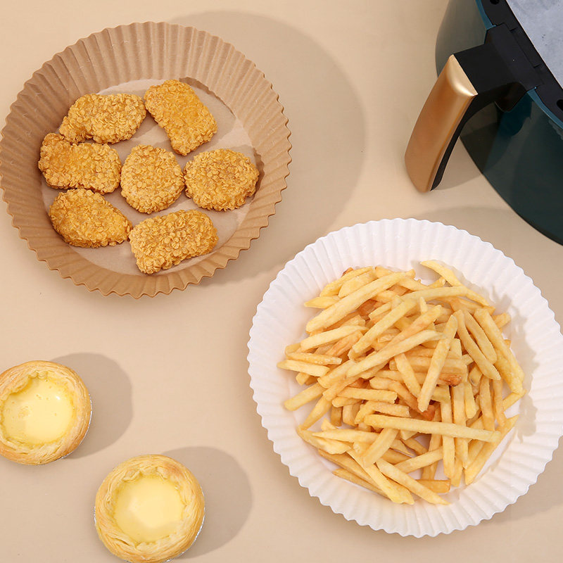 Suction Oil Paper Baking Air Fryer Special Tin Paper Tray Home Fries Chicken Wings Cushion Toround Universal Silicone Oil Paper Bowl-Taobao