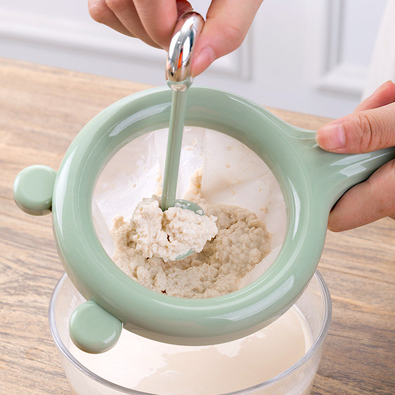 Home 120-mesh Ultrafine Soy Milk Filter Screen for Children Complementary Food Drain Spoon Juice Septer Brewing Leash Bag-Taobao