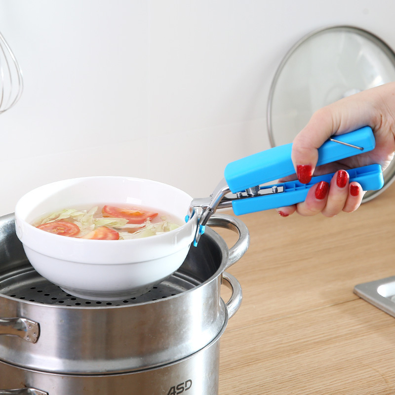 Stainless steel anti-scalding bowl clip non-slip dish clip dish claw silicone dish artifact kitchen steaming dish pot clip