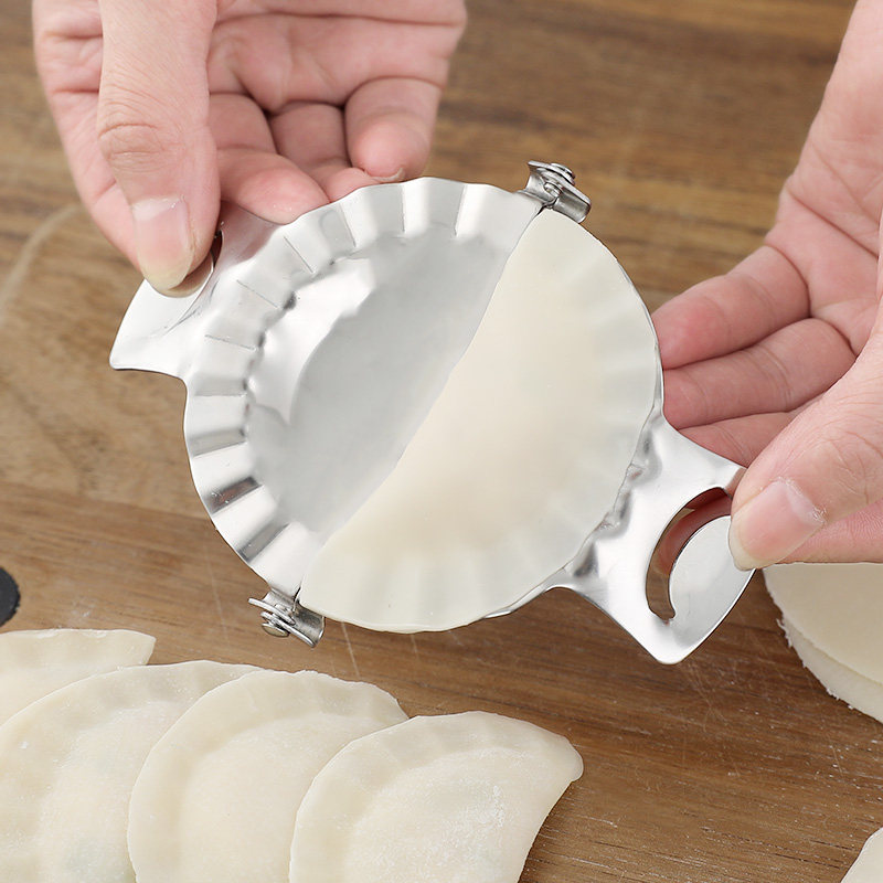 Household 304 stainless steel small dumpling bag mold pressing surface cutting skin artifact quick roll dumpling skin making tool