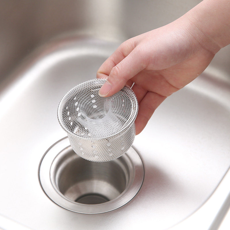 100 pieces of kitchen residue filter anti-clogging vegetable basin separated from the sink washing dish pool drainage outlet garbage bag