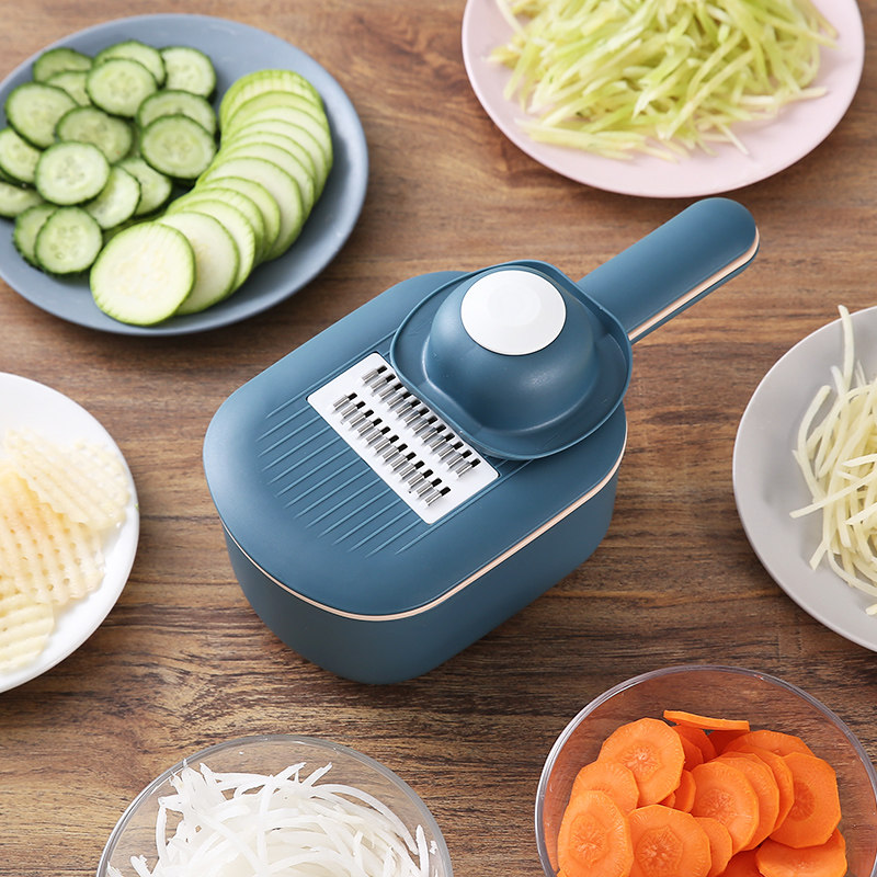 Household vegetable cutting and draining multi-functional all-in-one vegetable cutter potato shreds cucumber slices planer radish shreds artifact - Taobao