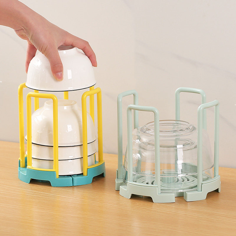 Release Bowl Rack water filtration Kitchen swivel telescopic Home Kitchen Table Noodle with draining function Small bowls chopstick containing layer rack