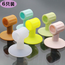 Door suction non-perforated silicone door top anti-collision door stop toilet door suction door door door handle suction cup anti-collision pad