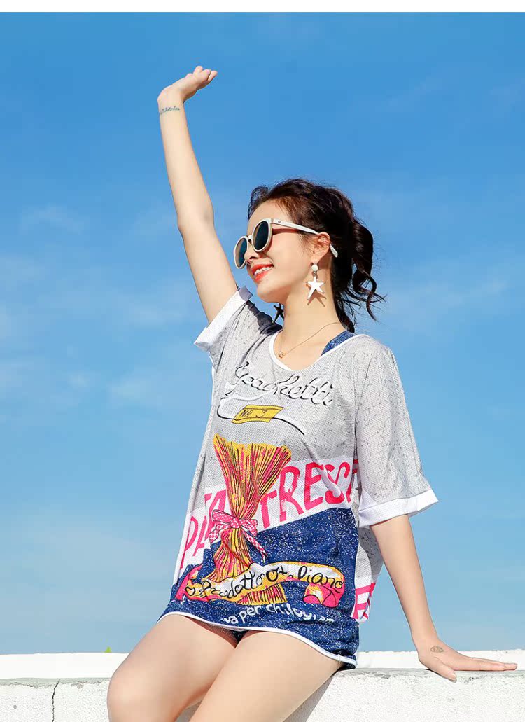 Áo tắm nữ chia ba mảnh 2018 mới che bụng bảo thủ là nữ sinh gầy gò góc phẳng nhỏ ngực nhiệt độ. - Bộ đồ bơi hai mảnh đồ bơi 2 mảnh