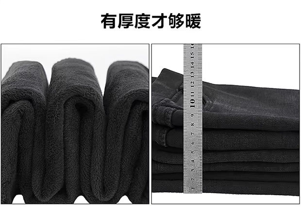 Quần legging nhung nữ mặc dài đen thu đông 2018 mới cao siêu dài eo cao chân nhỏ bút chì quần túi hộp nữ