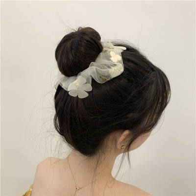 Super fairy-like gauze fairy Daisy hair band, forest-style flower hair band, fat intestine large intestine hair band, retro French hair band