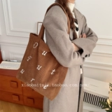 Портативный шоппер на одно плечо, сумка, с вышивкой