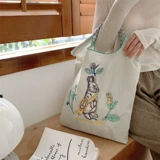 Японский нейлоновый портативный шоппер, с вышивкой