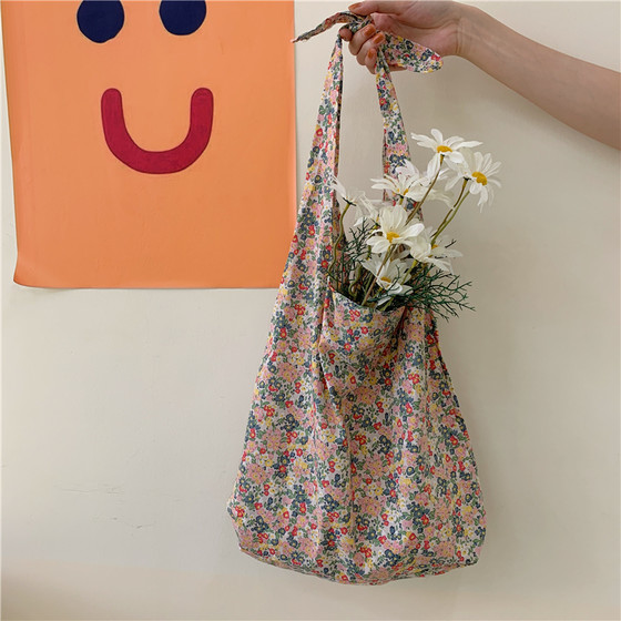 Little White Rabbit Bag Ins Fresh Shoulder Bag Hand Shopping Bag Literary Female Student Bag Thin Canvas Bag