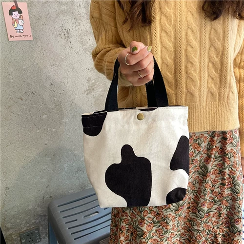 Модная зебра, льняная сумка для школьников, ланч-бокс, небольшая сумка, белый кролик