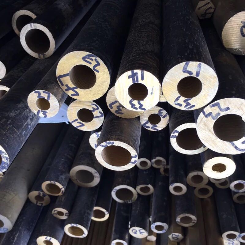 Brass pipe Tin bronze tube Copper sleeve Aluminum bronze sleeve flange copper sleeve Hollow tube brass rod Zero cut processing