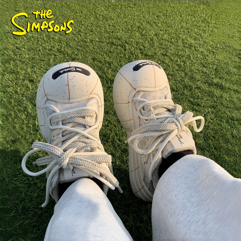 The Simpsons Big-Headed Shoes with Open Smiley Faces, Cute and Ugly Couple Canvas Shoes, Summer Breathable Graffiti Sneakers