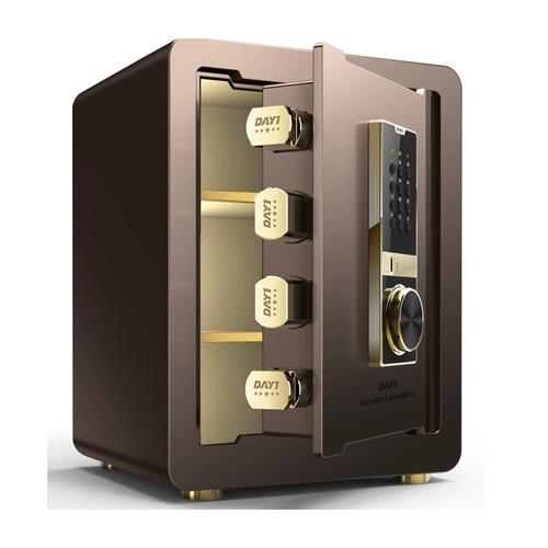 大一 Домохозяйство небольшое 45 см в высоту -Fingerprint Password Safe Safe -Классные против полных стальных офисных документов спрятаны против Prry в стену в шкаф