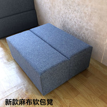 New linen changing shoes stool soft bag stool kindergarten Early Education Center shopping mall long bench for all places