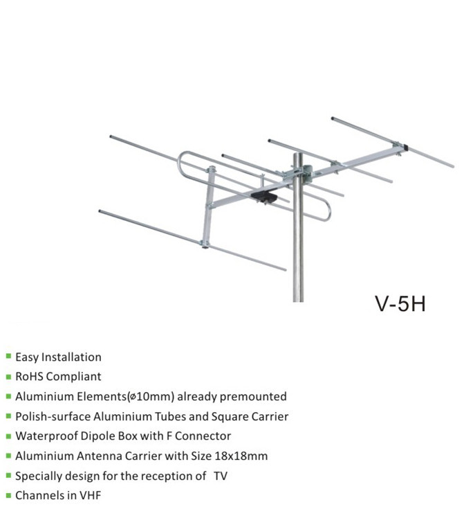 Outdoor TV antenna FM special antenna radio antenna V band engineering