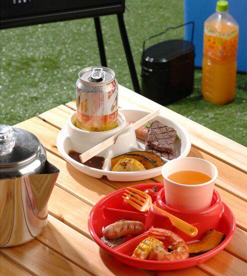 Japanese imported kindergarten baby sub-dinner plate resistant to fall food tray children refreshment lunch tray girls' weight loss dinner plate