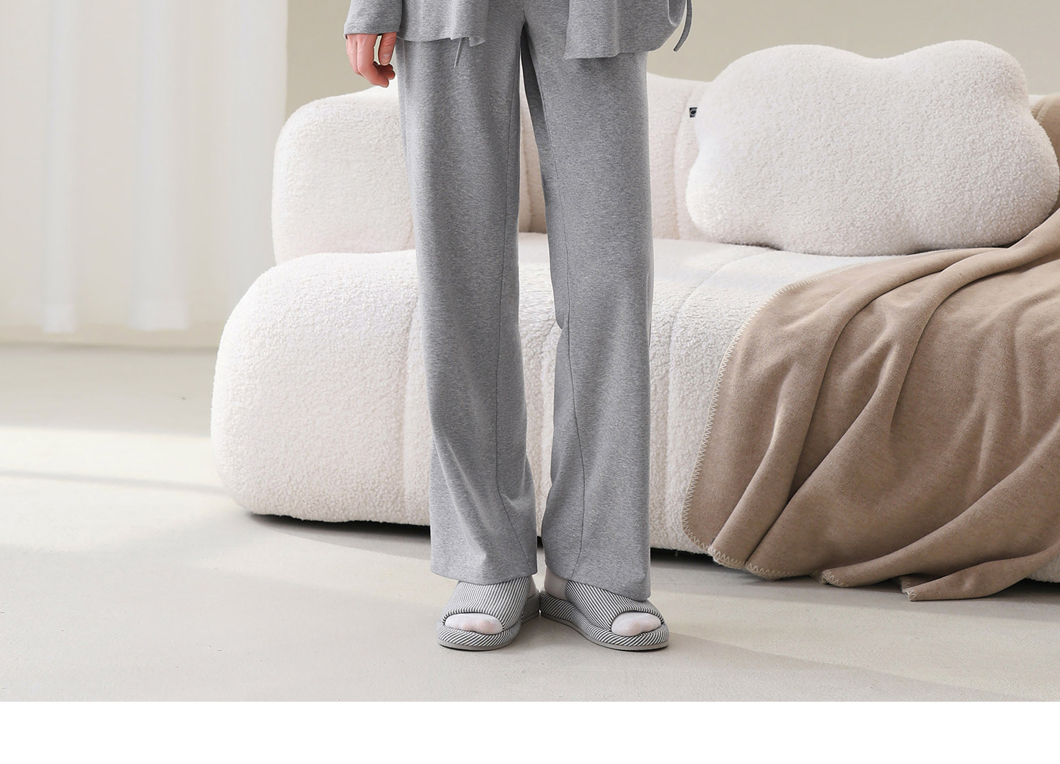 Maternity Pajamas with Breast Pads, Modal Nursing Sleepwear, Postpartum Breastfeeding Mother and Baby Loungewear Set — 50