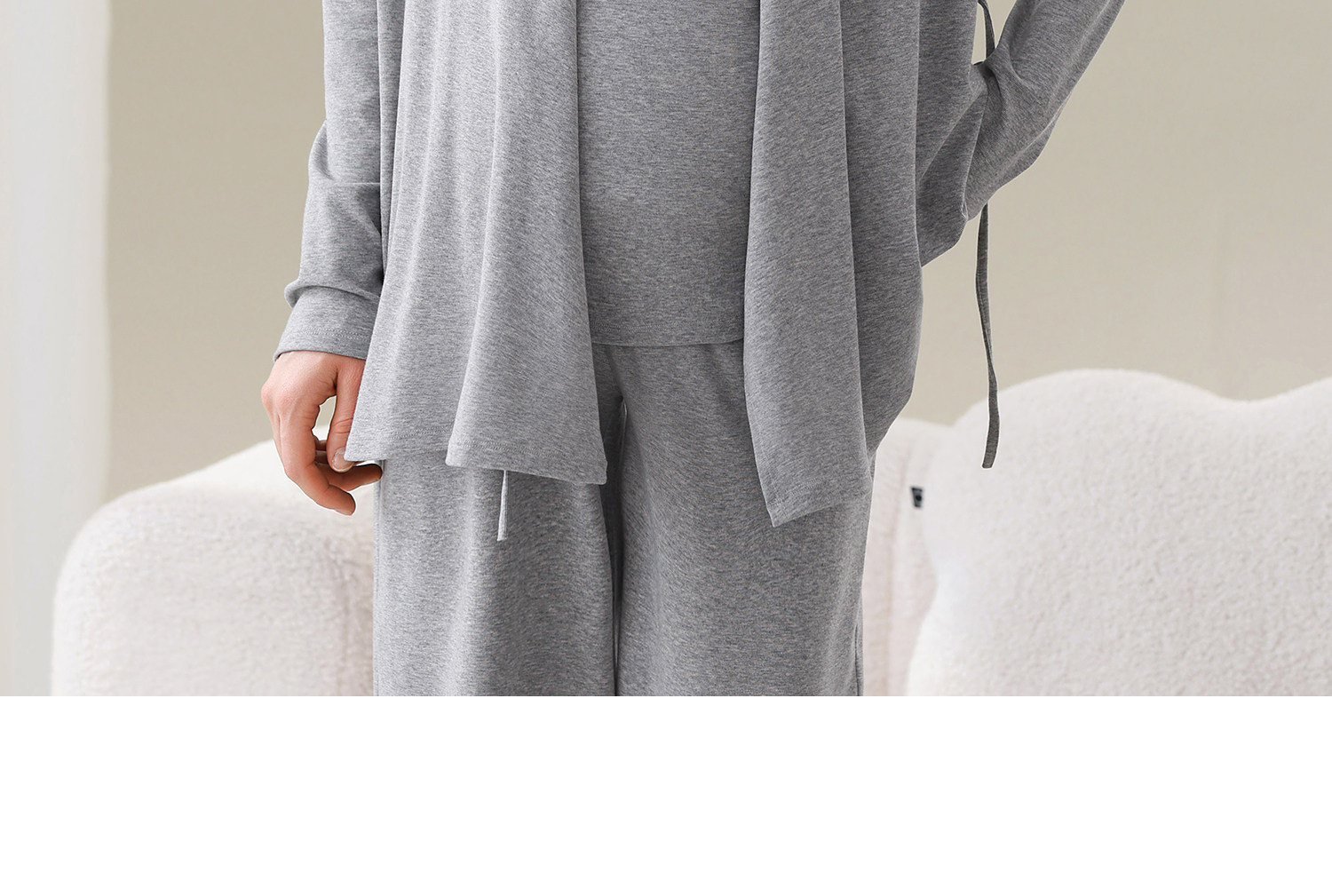 Maternity Pajamas with Breast Pads, Modal Nursing Sleepwear, Postpartum Breastfeeding Mother and Baby Loungewear Set — 22