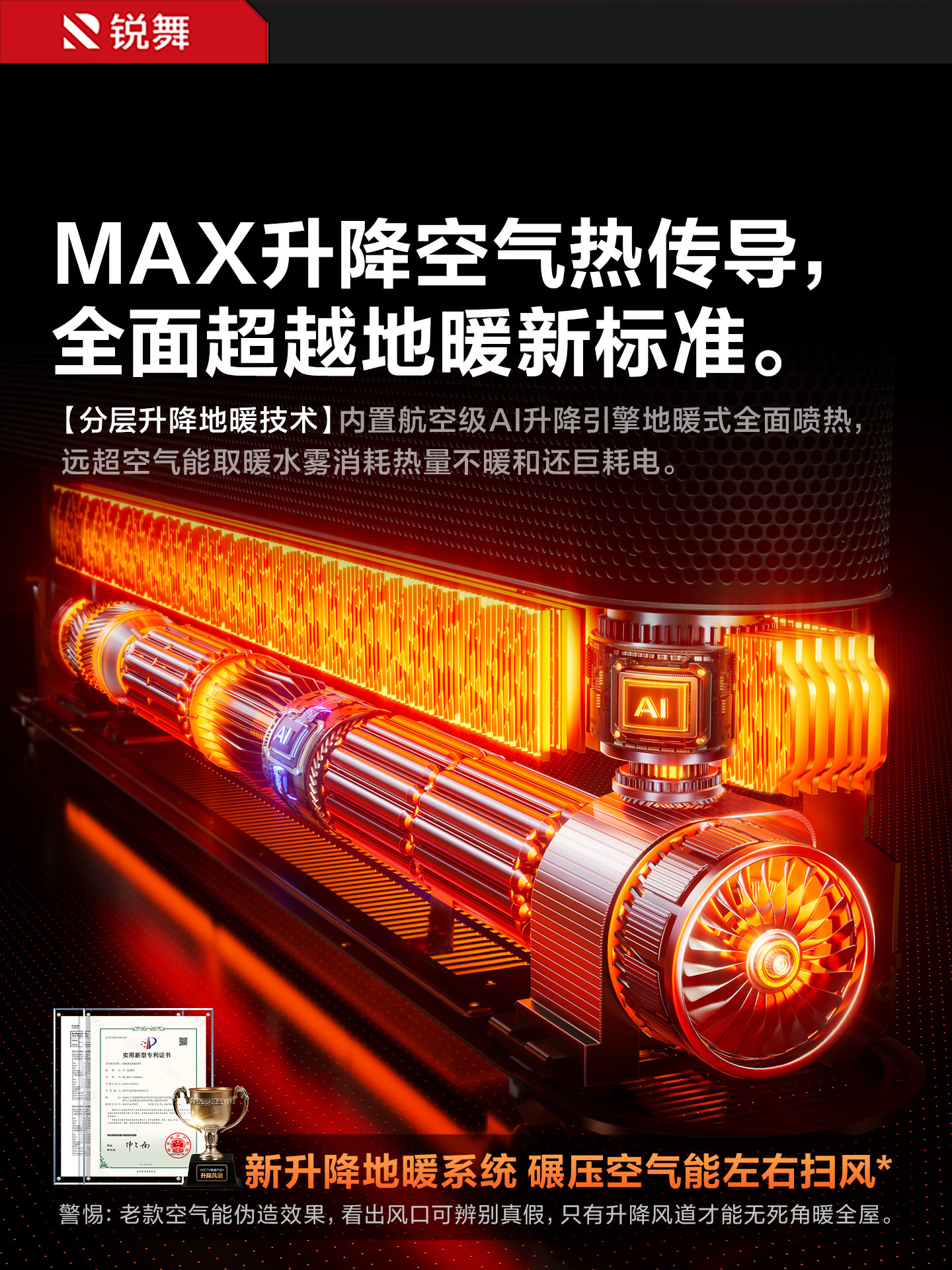 Ruiwu Baseboard Heater 2026 New Model for Large Area Home Use, Energy-Saving Electric Heater and Fan Heater