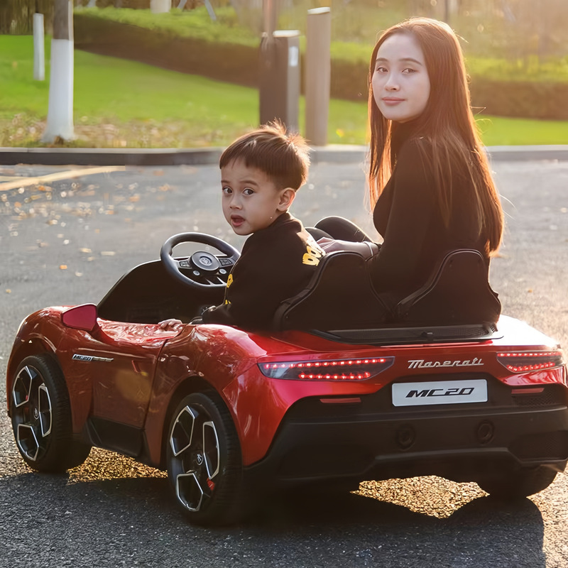 Maserati Children's Electric Car, Four-Wheel, Two-Seater, Remote-Controlled Toy Sports Car for Boys and Girls, Suitable for Adults to Ride Maserati Children's Electric Car, Four-Wheel, Two-Seater, Remote-Controlled Toy Sports Car for Boys and Girls, Suitable for Adults to Ride