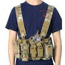 Whale no D3 chest hanging vest lightweight tactical belly pocket MC all terrain dark night camouflage ribbon quick removal black vest