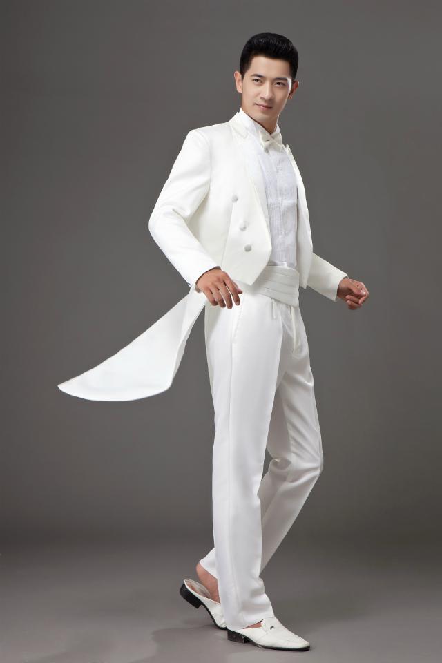Tuxedo bốn mảnh nam ăn mặc phù hợp với nhạc trưởng ca sĩ chủ nhà trang phục biểu diễn sân khấu dịch vụ nam áo vest nam hàn quốc