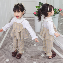 Girls  autumn new suit Autumn foreign style girl net red baby Childrens fashionable childrens clothing womens autumn 2020