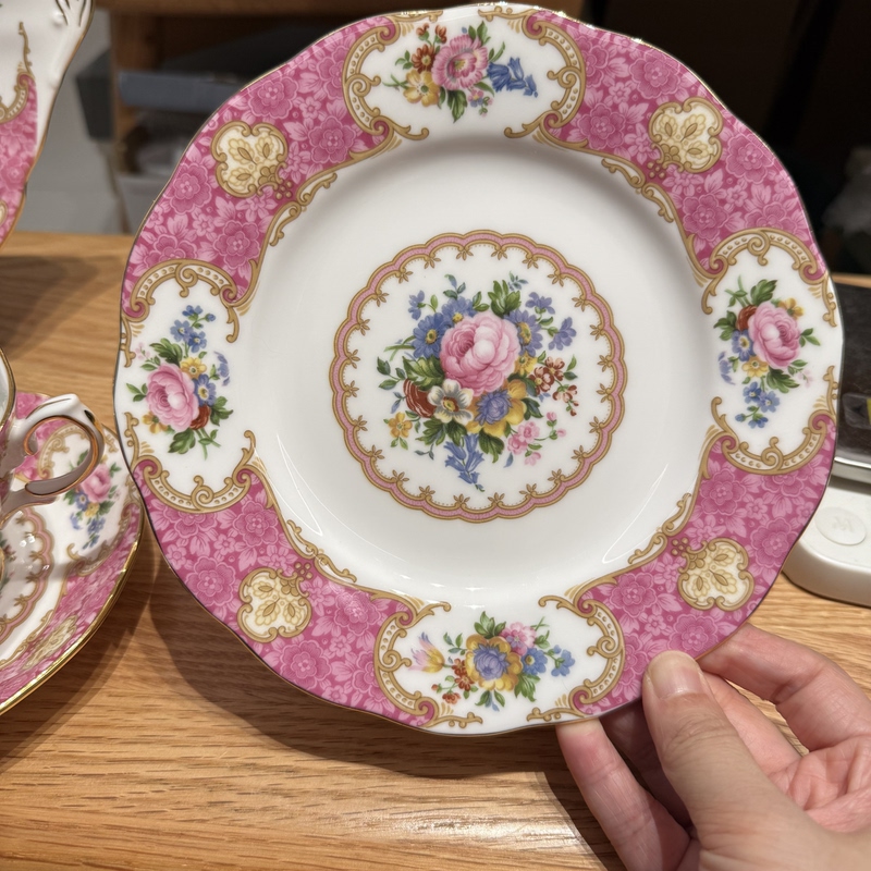 British Royal Albert Miss Carlisle Bone China Coffee Cup and Saucer British Royal Albert Miss Carlisle Bone China Coffee Cup and Saucer