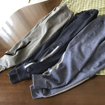 A low-key trousers floral cotton 110-160 large and medium childrens boys knitted sweatpants