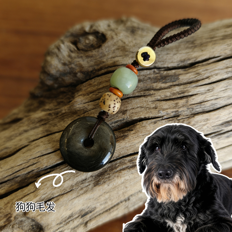 Pet Hair Keepsake Necklace Pendant Ring Memorial Bracelet Cat Dog Ashes Teeth Keychain Charm