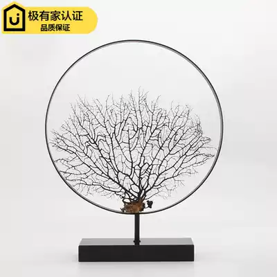 New Chinese style Modern minimalist coral sea tree ornaments creative living room entrance model room Light luxury craft soft decorations