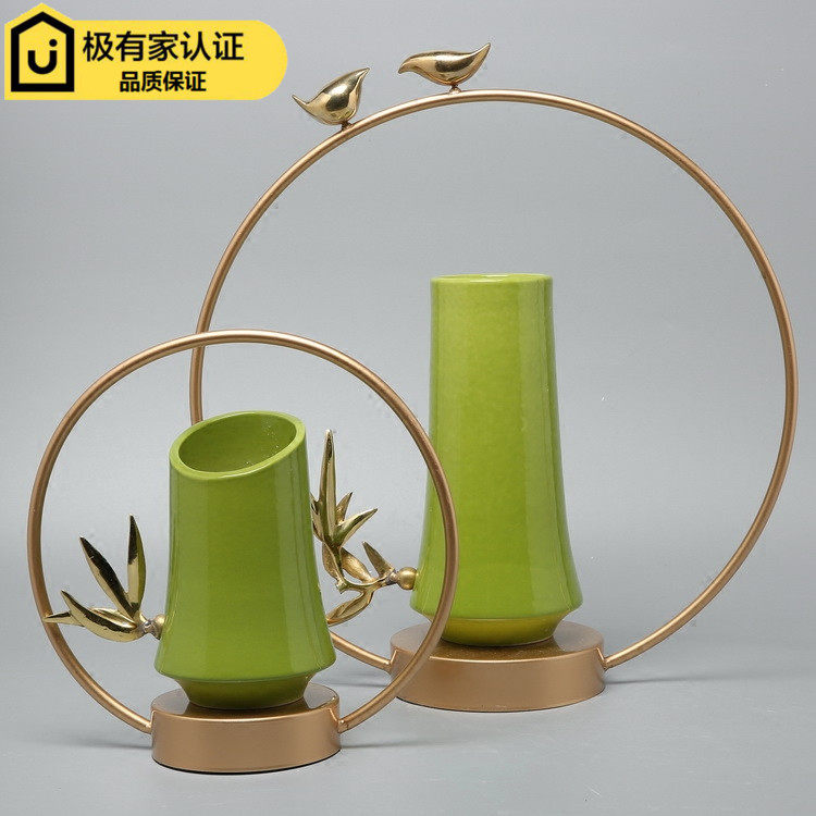Modern New Chinese Hotels Clubhouse Soft Decorations Home Craftsmanship Gifts Swing Accessories Furnishing Bronze Pieces Ceramic Bamboo Shaped Sculptures Pendulum