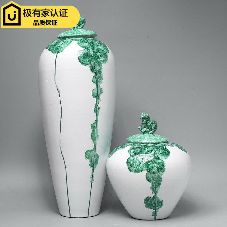 New Chinese Postmodern Home Hand-painted Ceramic Pendulum table Desktop Hotel Living room Creative-like board room Soft decorations