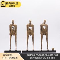 Modern Nordic light luxury retro abstract character decoration model house sales department porch TV cabinet soft decoration