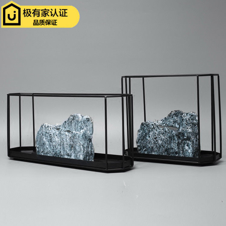 Modern new Chinese style creative living room entrance Ceramic flower decoration Model room TV cabinet Craft gift decoration Soft decoration