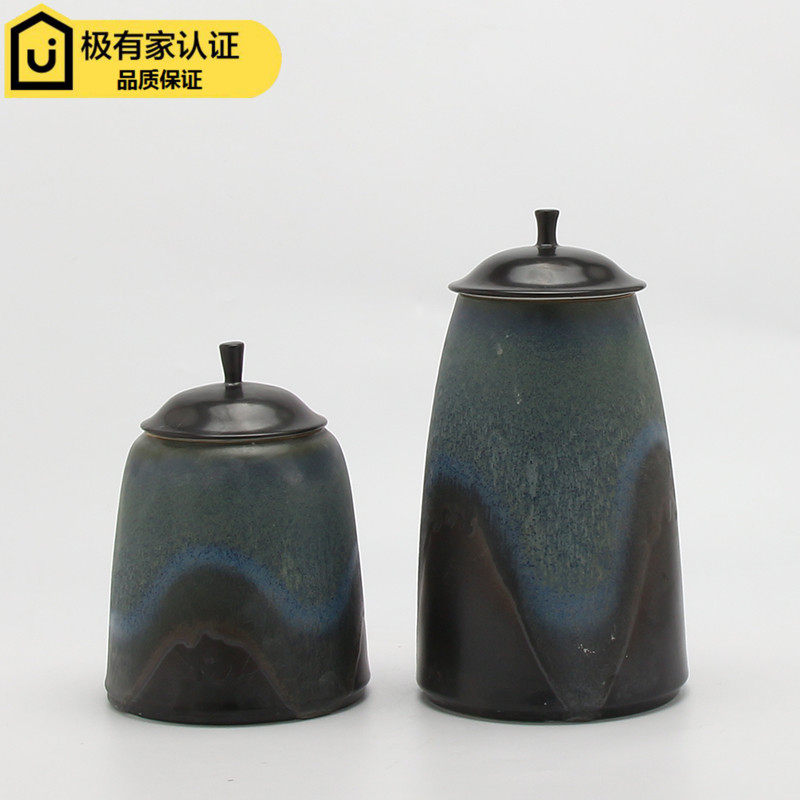 New Chinese creative comeback minimalist ceramic storage tank swinging piece living room tea room TV cabinet-like room soft adornment