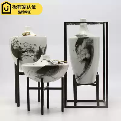 Modern new Chinese style creative living room TV cabinet wine cabinet Wrought iron copper dragonfly craft gift decoration model room decoration