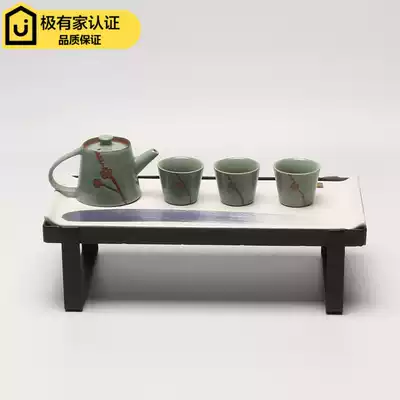Modern new Chinese tea set tray handicraft decoration creative model room soft assembly decoration Hotel living room decoration