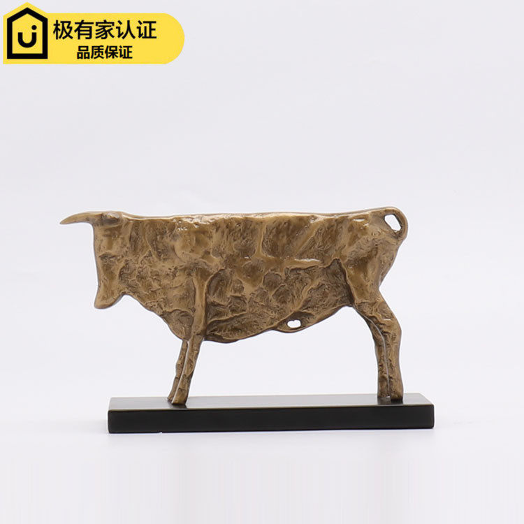Modern creative light luxury ancient cow furnished Nordic wine cabinet TV cabinet living room sample room display center maskware accessories