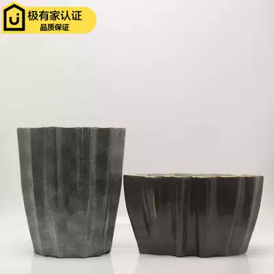 New Chinese Modern Light Luxury Creative Multilateral Flower Decoration Model Room Living Room Simulation Flower Vase Soft Decoration