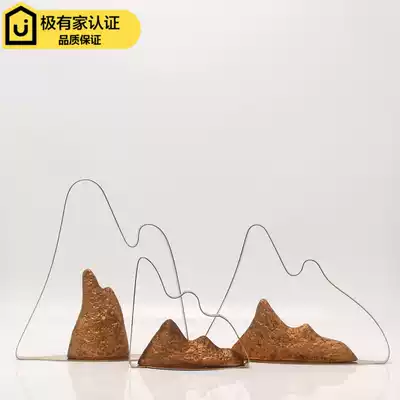 Modern new Chinese style creative TV cabinet wine cabinet craft gift decoration decoration model room home living room indoor soft decoration